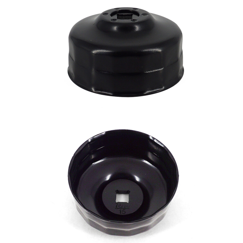 Oil Filter Cap Wrench 74mm 15 Flute Steel Oil Filter Cap Removal Tool