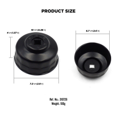 Oil Filter Cap Wrench 67mm 14 Flute Steel Oil Filter Cap Removal Tool