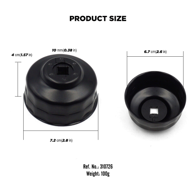 Oil Filter Cap Wrench 67mm 14 Flute Steel Oil Filter Cap Removal Tool
