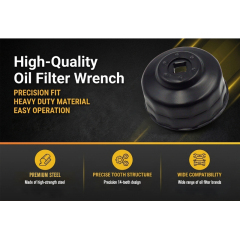 Oil Filter Cap Wrench 67mm 14 Flute Steel Oil Filter Cap Removal Tool