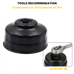 Oil Filter Cap Wrench 67mm 14 Flute Steel Oil Filter Cap Removal Tool