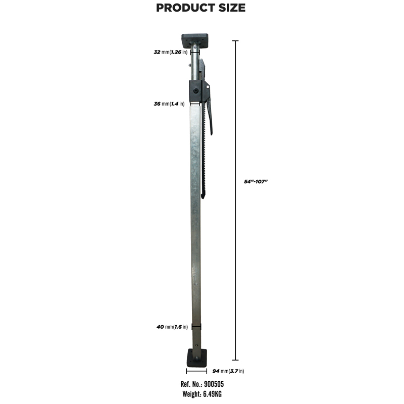 Heavy Duty Steel Load Lock Jack Bar Cargo Bar 3 position Retractable Bar