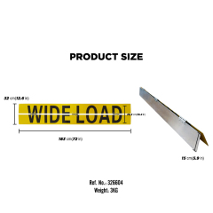 WIDE LOAD OVERSIZE LOAD Aluminum Center Hinged Sign