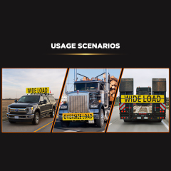 WIDE LOAD OVERSIZE LOAD Aluminum Center Hinged Sign