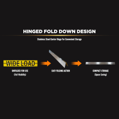 WIDE LOAD OVERSIZE LOAD Aluminum Center Hinged Sign