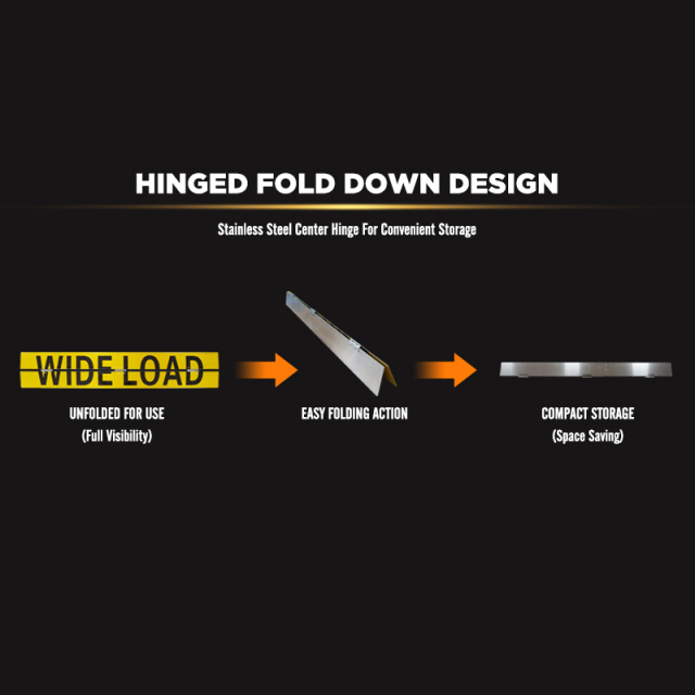 WIDE LOAD OVERSIZE LOAD Aluminum Center Hinged Sign