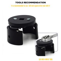 Oil Filter Cap Wrench Adjustable Range 64mm to 79mm Steel Oil Filter Cap Removal Tool