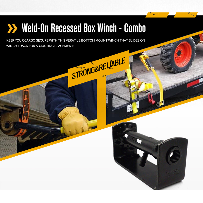 Weld-On Recessed Box Winch Combo
