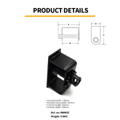 Cable Winch End Mount LH