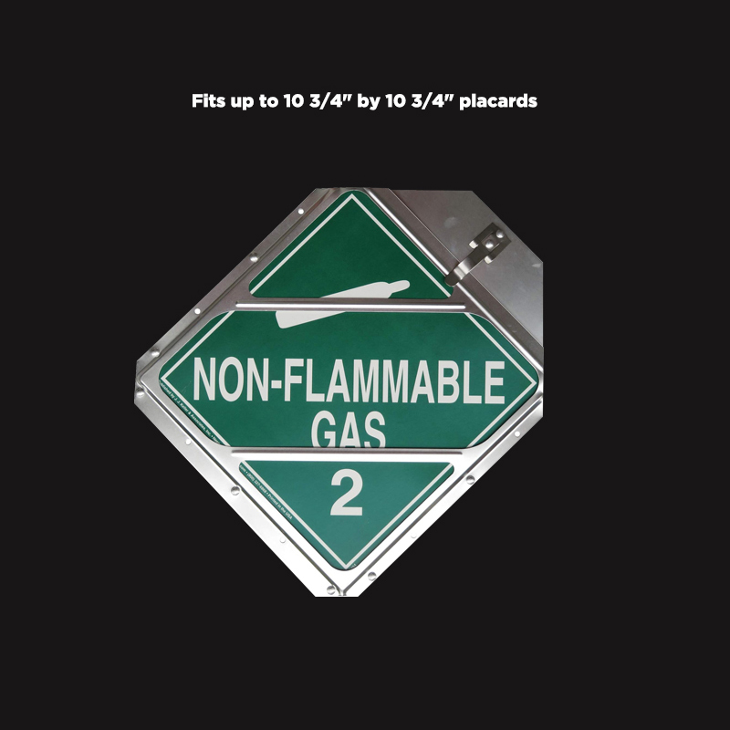 Hazmat Placard Holder 4 Clipped Corners