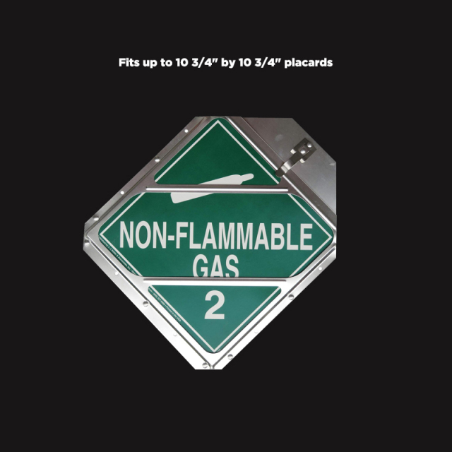 Hazmat Placard Holder 4 Clipped Corners