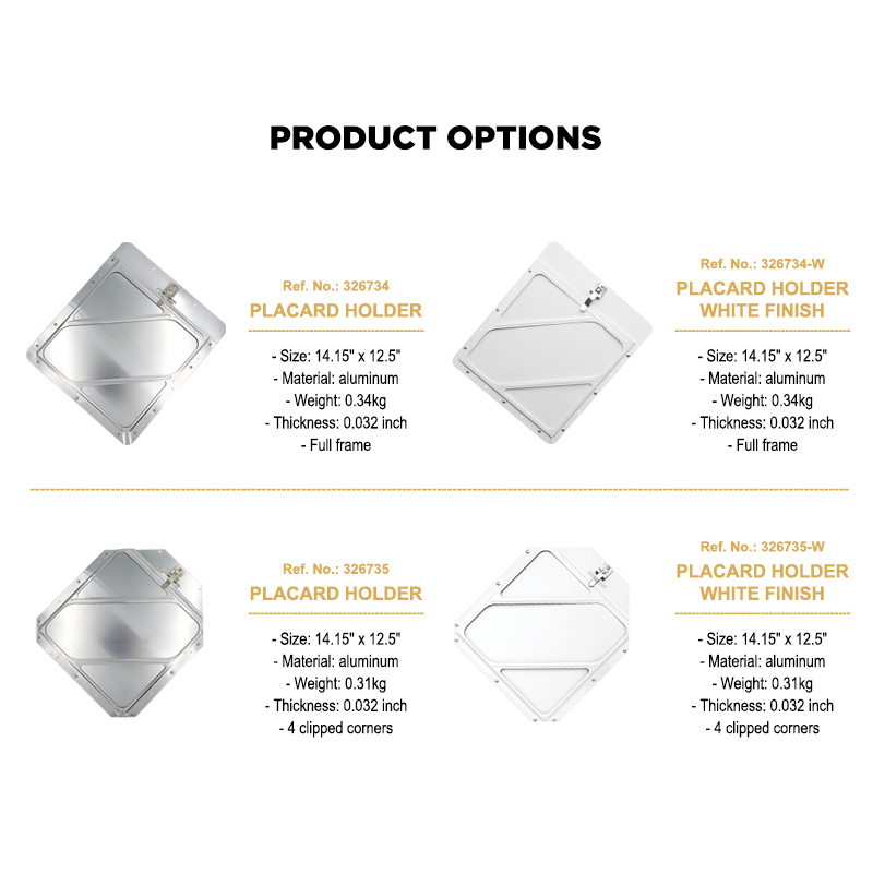 Hazmat Placard Holder 4 Clipped Corners