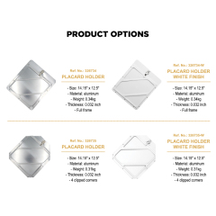 Hazmat Placard Holder 4 Clipped Corners