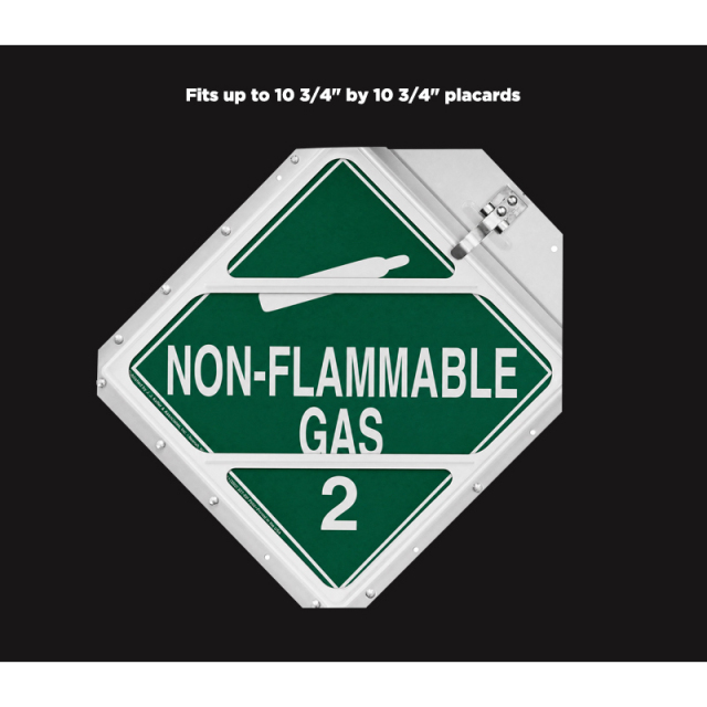 Hazmat Placard Holder with 4 Clipped Corners