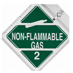 Hazmat Placard Holder with 4 Clipped Corners
