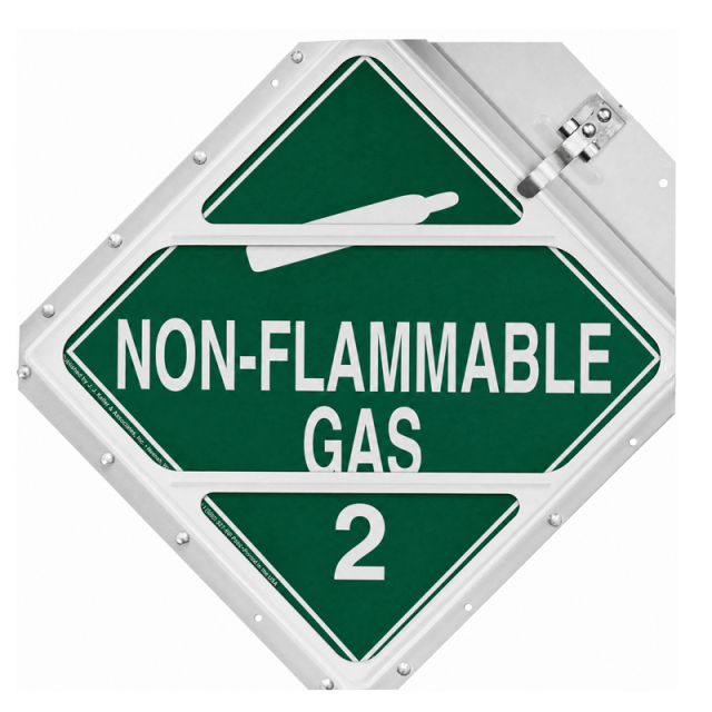 Hazmat Placard Holder with 4 Clipped Corners