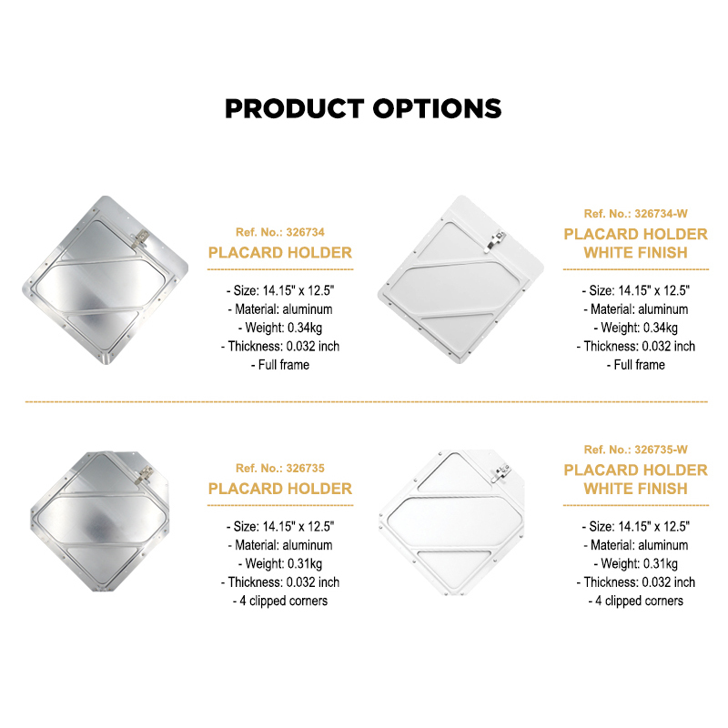 Hazmat Placard Holder with 4 Clipped Corners
