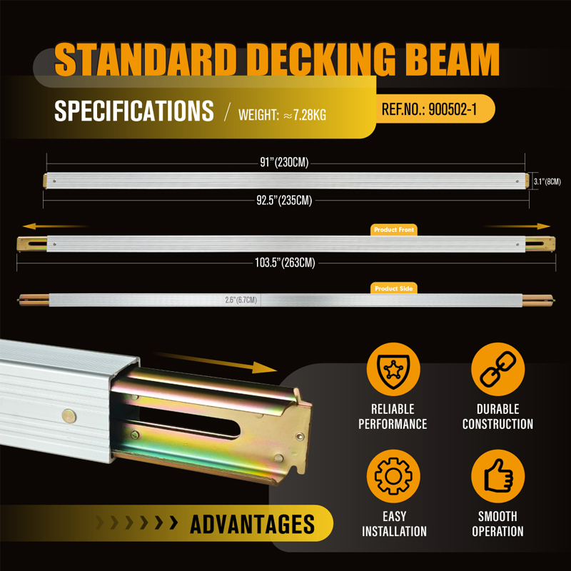 92" - 103" Standard Adjustable Decking Shoring Aluminum Beam 2000 lbs WLL