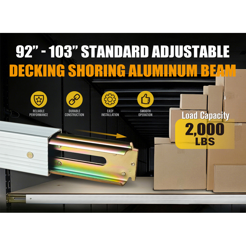 92" - 103" Standard Adjustable Decking Shoring Aluminum Beam 2000 lbs WLL