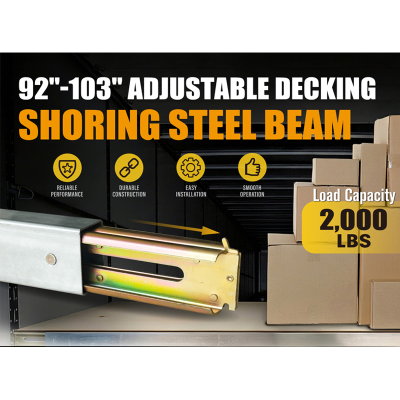 92" - 103" Adjustable Decking Shoring Steel Beam 2000 lbs WLL