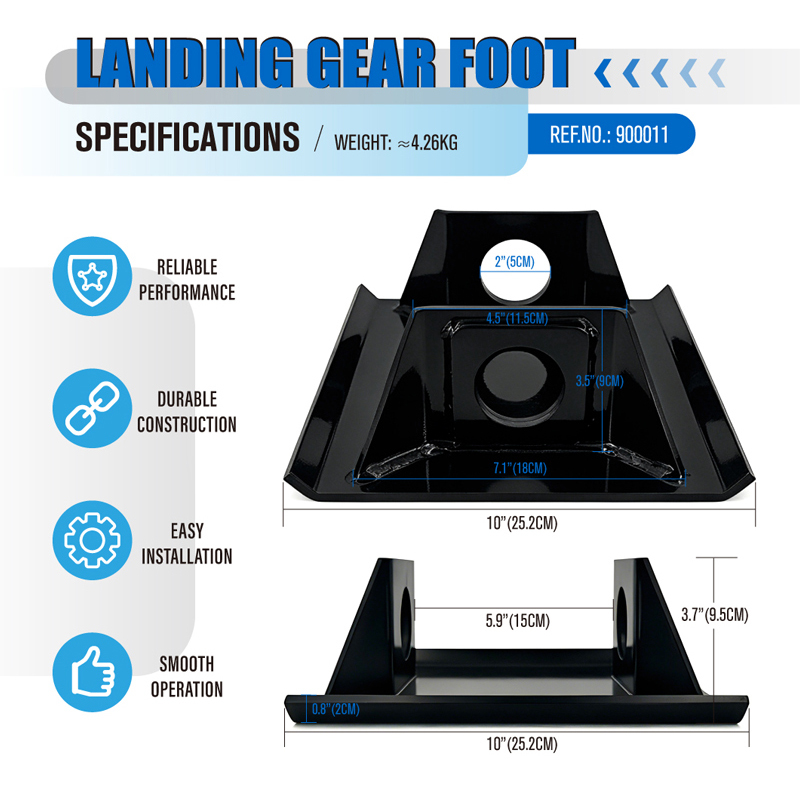 Heavy Duty Landing Gear Foot Replacement Base for Semi Trailer Jack Leg