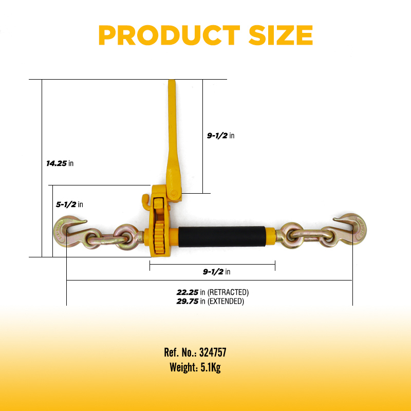 Ratchet Load Binder for 5/16 Inch - 3/8 Inch