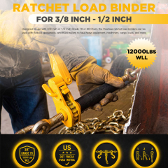 Ratchet Load Binder for 3/8 Inch - 1/2 Inch