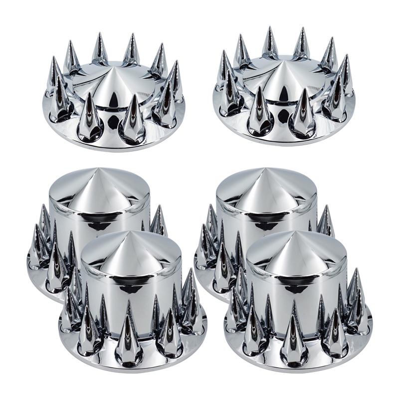 Chrome ABS Complete Axle Cover Set Dome Style