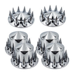 Chrome ABS Complete Axle Cover Set Dome Style