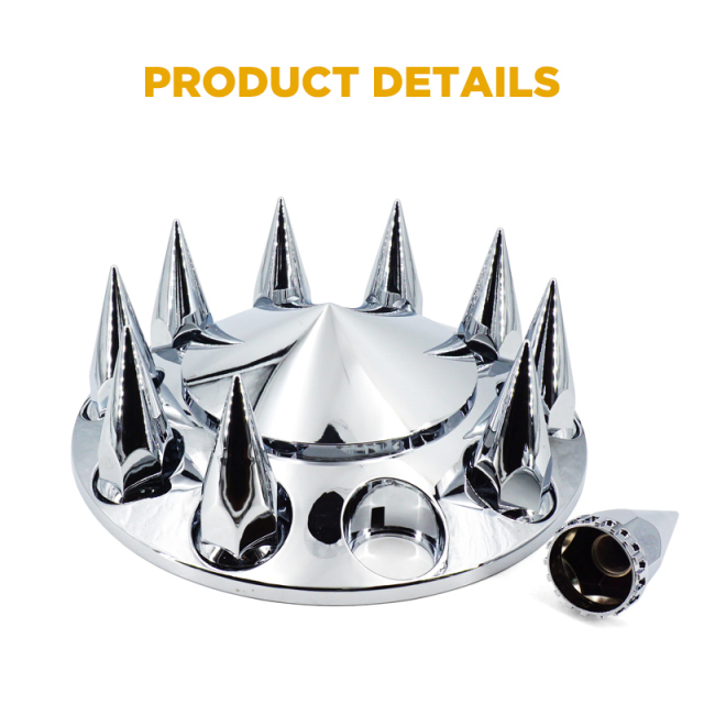 Chrome ABS Complete Axle Cover Set Dome Style