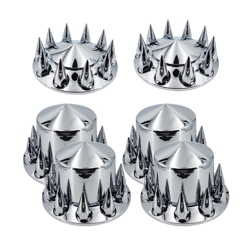 Chrome ABS Complete Axle Cover Set Dome Style