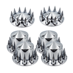Chrome ABS Complete Axle Cover Set Dome Style