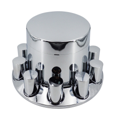 Chrome ABS Complete Axle Cover Set Flat Top Style