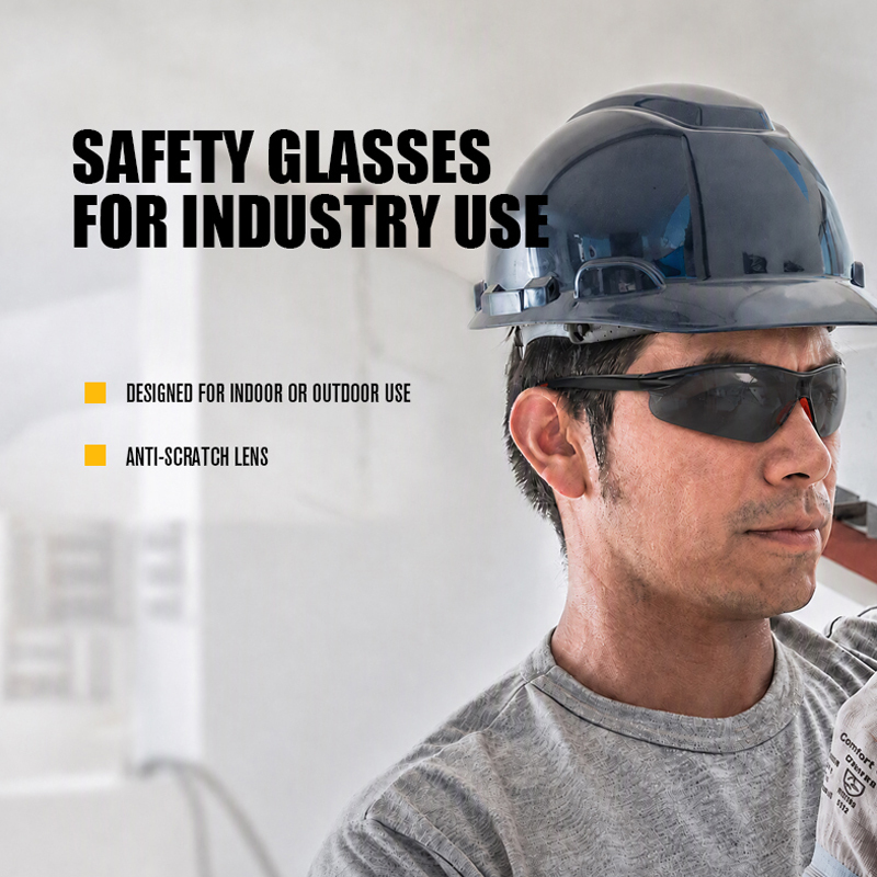 Safety Glasses for Men and Women with Anti-Fog and Scratch Resistant Wrap Around Lenses