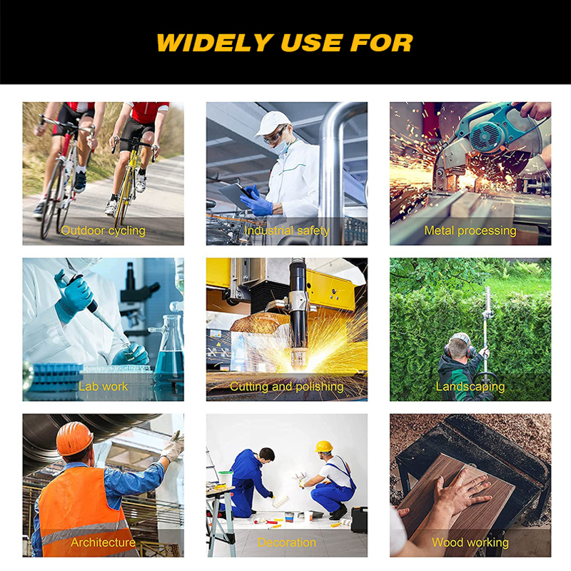 Safety Glasses for Men and Women with Anti-Fog and Scratch Resistant Wrap Around Lenses