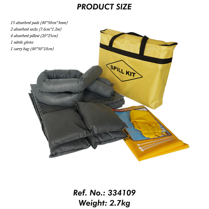 Universal Spill Kit Chemical Water & Garage Oil Cleanup