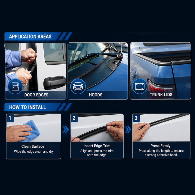 8-ft Black Custom Truck/SUV Edge Trim