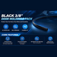 Black 3/8in Door Molding 2 Pack