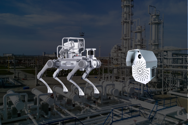 Robotic patrol with online acoustic monitoring payload