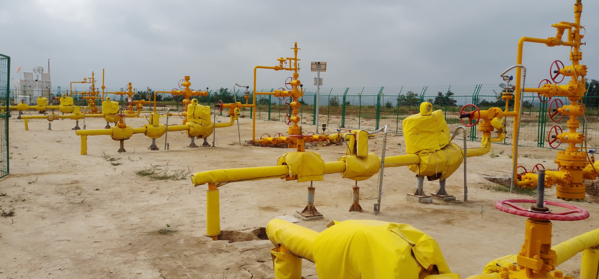 Pipeline and midstream station connected to a remote route
