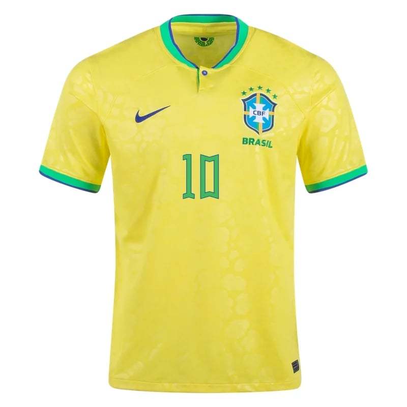 Neymar #10 Brazil Home Jersey World Cup 2022