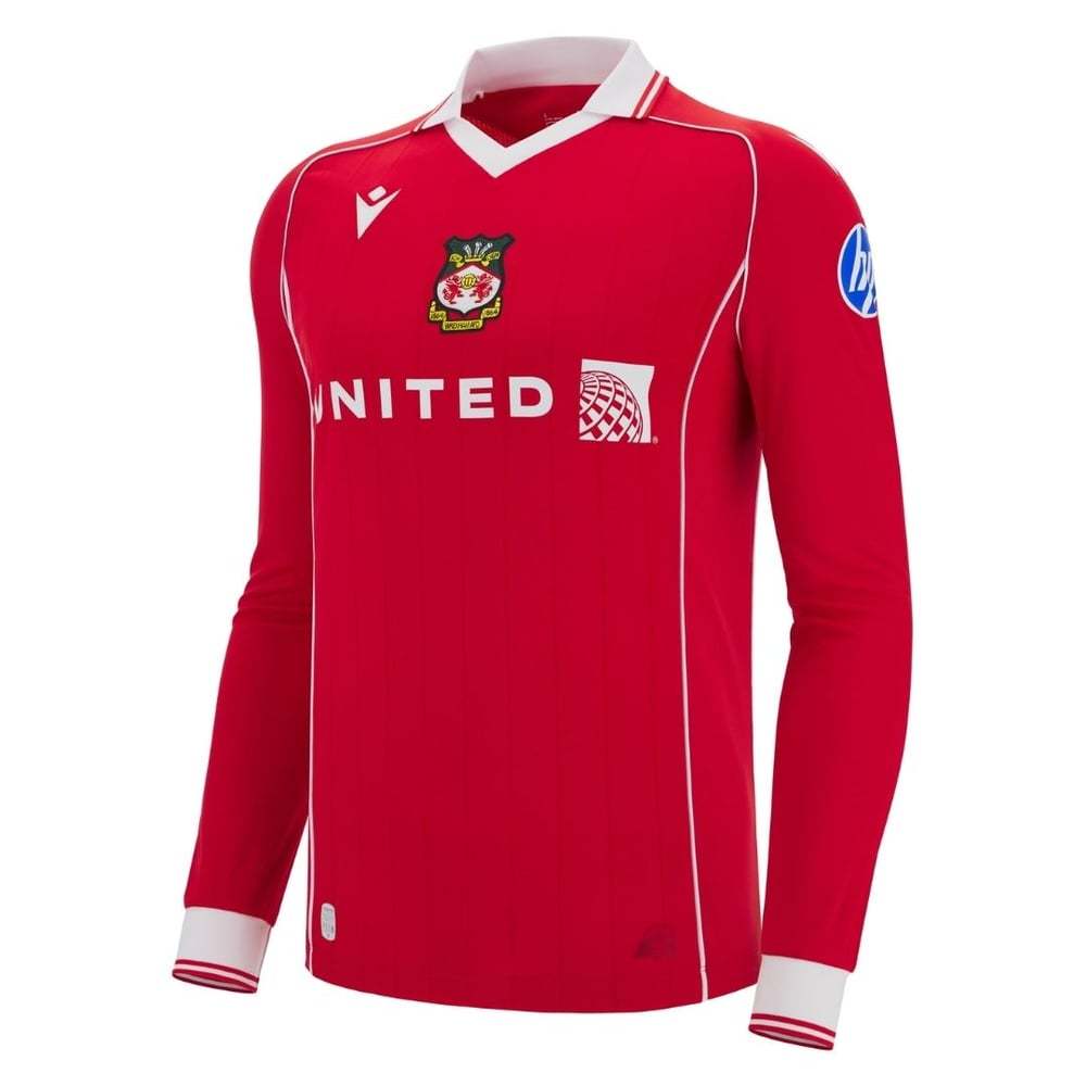 Kid's Wrexham AFC 2025/26 Home Long Sleeve Shirt