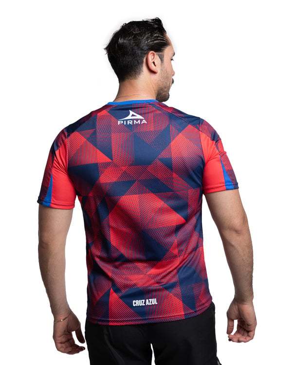 Kid's Cruz Azul 2025/26 Third Warm Up Shirt - Red/Navy