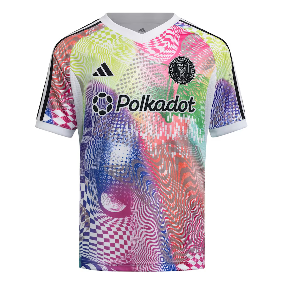 Kid's Inter Miami CF 2025 Third Pre Match Shirt - White