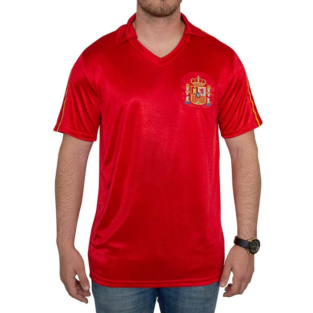 Men's Spain 1982 Retro World Shirt #7