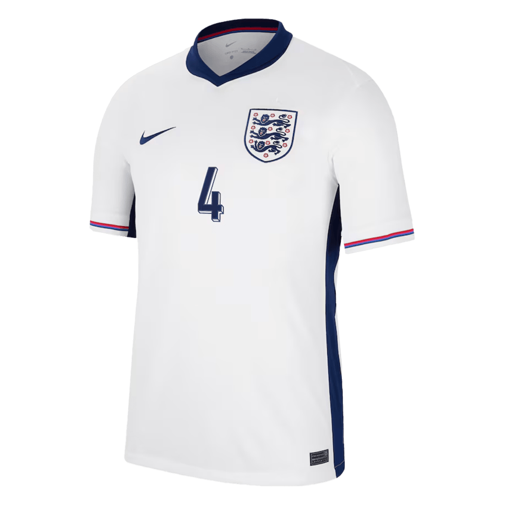 Declan Rice #4 England Home Jersey EURO 2024