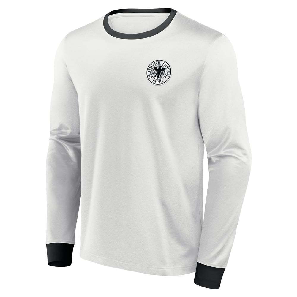 Women's Germany 1974 Home Retro Long Sleeve Shirt - White