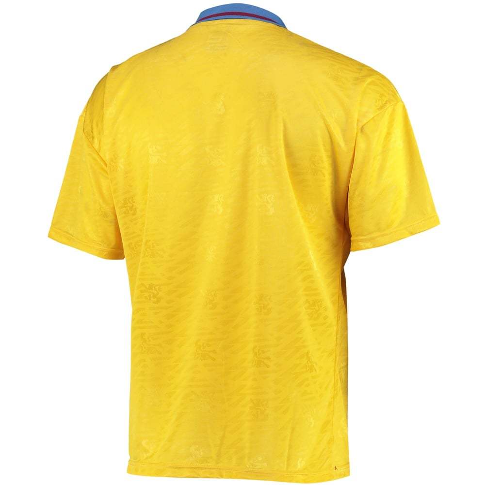 Men's Aston Villa 1990 Retro Shirt - Yellow