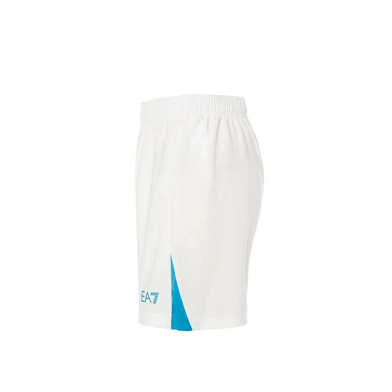 Kid's Napoli 2024/25 Home Shorts - White/Sky Blue