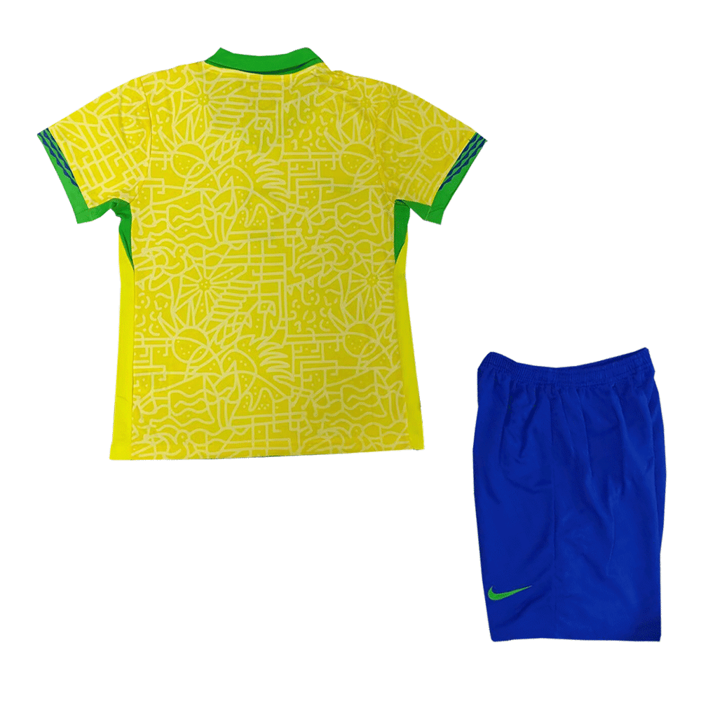 Kid's Brazil Home Jersey+Shorts Copa America 2024